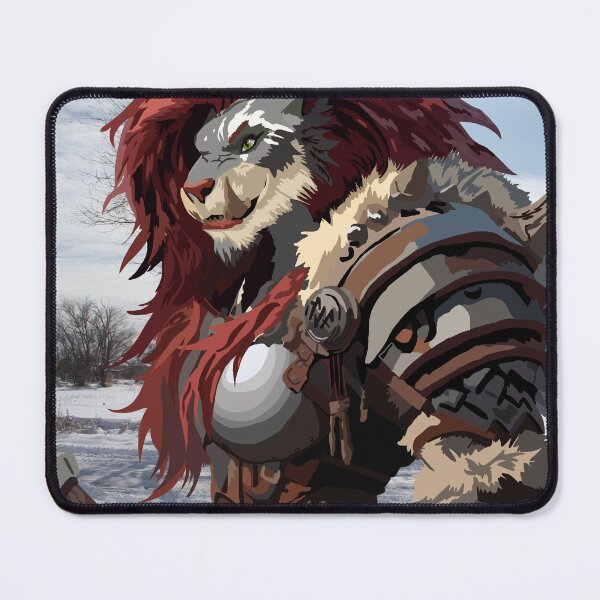 Item preview, Smilodon Warrior Woman, in Armor, Red Mane designed and sold by KlakkDrawsStuff.