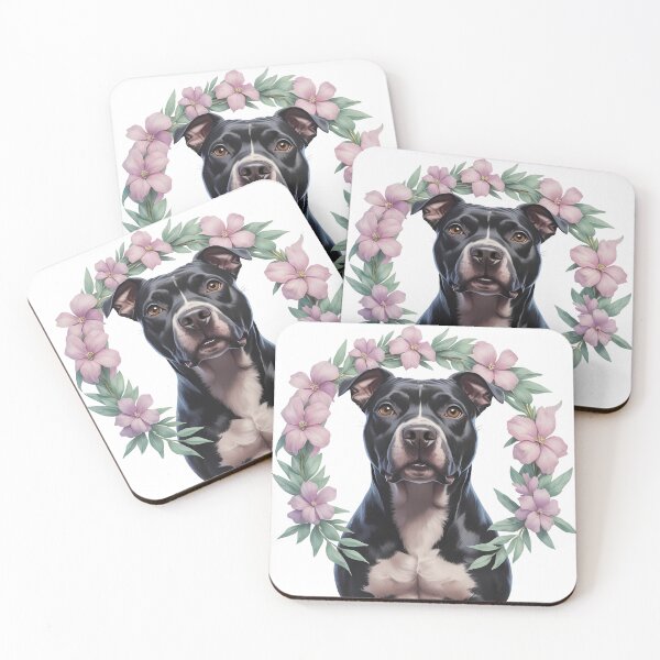 Item preview, Loyal Staffordshire Bull Terrier Illustration designed and sold by WhiskerTales.
