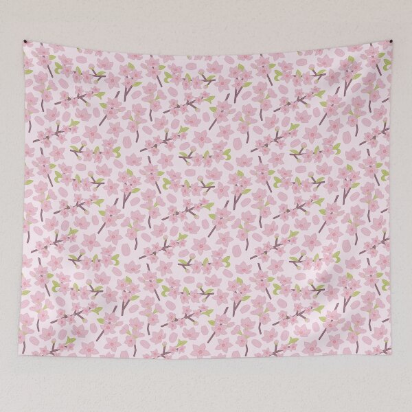 Item preview, Cute pink Sakura cherry blossom branches pattern designed and sold by winterpumpkin.