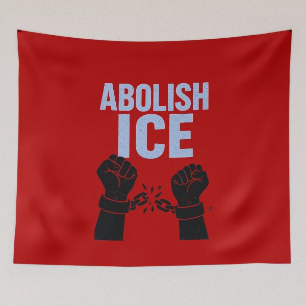 Item preview, Abolish ICE Protest Poster – Bold Anti-ICE Activist Art Print designed and sold by prinnt.