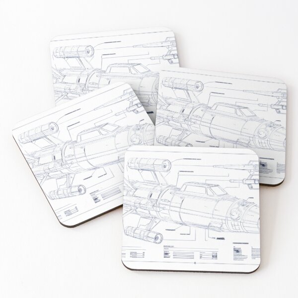 Item preview, Futuristic Starfighter Blueprint – Sci-Fi Engineering Design designed and sold by KR3PT.