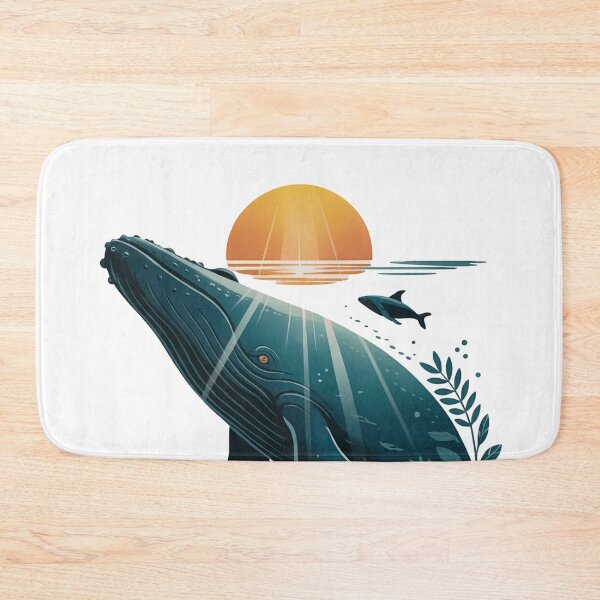 Item preview, Ocean Majesty Minimalist Whale designed and sold by ShadowAndSlate.