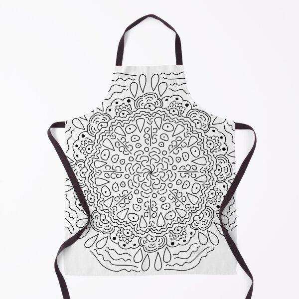 Item preview, Hand-drawn mandala pattern for coloring book and meditation design, black and white vector line art. designed and sold by Pat-Koon.