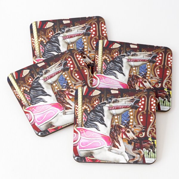 Item preview, Three Carousel Horses Closeup designed and sold by Susan Savad.