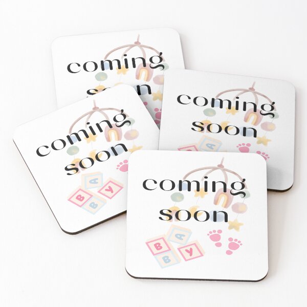 Item preview, Pregnancy Announcement Baby Girl Building Blocks Footprint designed and sold by LiskoDesign.