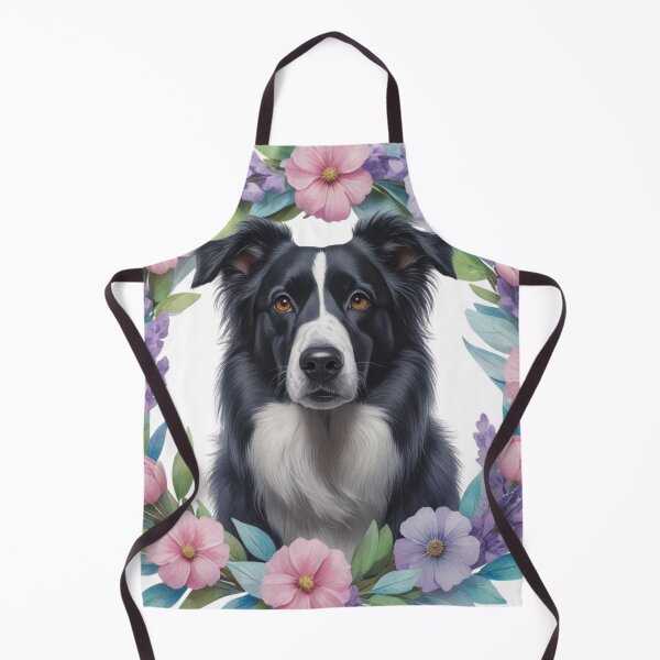 Item preview, Black and White Border Collie Portrait designed and sold by WhiskerTales.