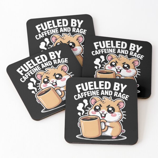 Item preview, Fueled By Caffeine and Rage Cute Hamster designed and sold by BlossomYumi.