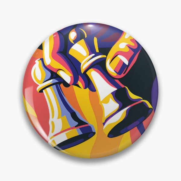 Item preview, Intense Chess Game in Abstract Colors designed and sold by ART ATTACK ZONE.