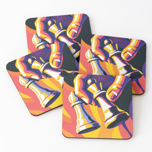 Item preview, Intense Chess Game in Abstract Colors designed and sold by ART ATTACK ZONE.