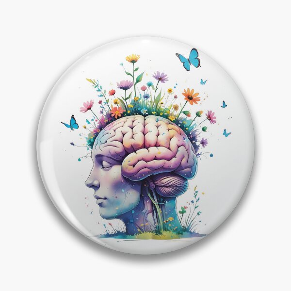 Item preview, Mental Health Floral Brain designed and sold by VibeTCreations.