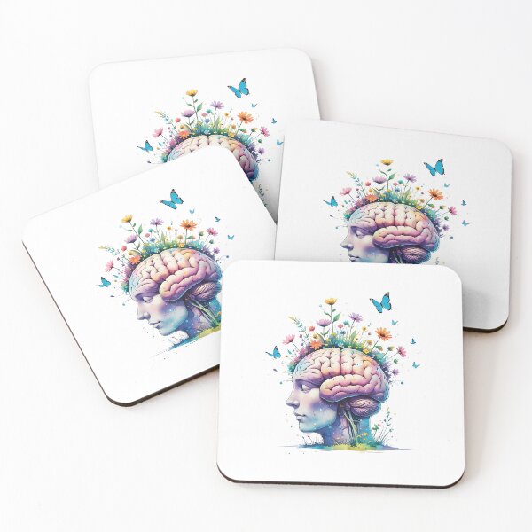 Item preview, Mental Health Floral Brain designed and sold by VibeTCreations.
