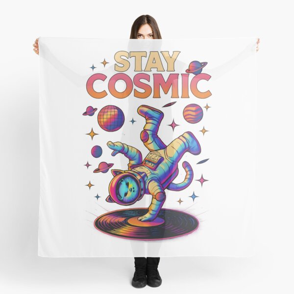 Aperçu de l'œuvre Space Cat Disco – Édition Cosmic Groove créée et vendue par inkNext.