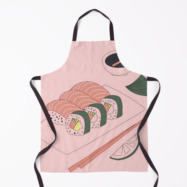Item preview, Minimalistic Sushi Delight on Pastel Background designed and sold by ART ATTACK ZONE.