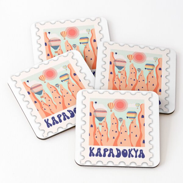 Item preview, Cappadocia Travel Stamp—Hot Air Balloons designed and sold by najia.design.