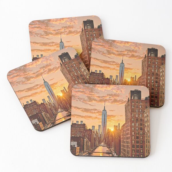 Item preview, Sunset Over Manhattan – Urban Dreamscape designed and sold by Lustforvintage.