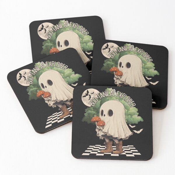 Item preview, Boo-tanical Explorer Funny Mushroom Foraging Ghost Art designed and sold by MTJ-Mushrooms.