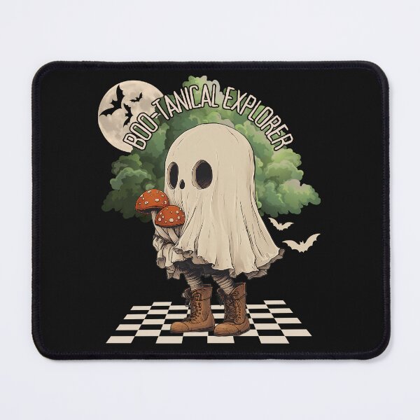 Item preview, Boo-tanical Explorer Funny Mushroom Foraging Ghost Art designed and sold by MTJ-Mushrooms.