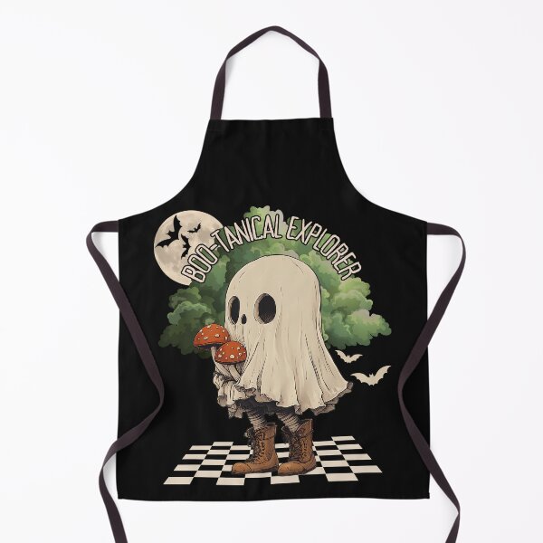 Item preview, Boo-tanical Explorer Funny Mushroom Foraging Ghost Art designed and sold by MTJ-Mushrooms.