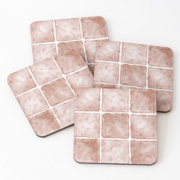 Item preview, Square Mediterranean Stone Tiles - red designed and sold by Anis Illustration.