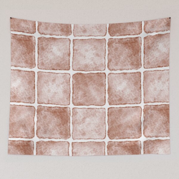 Item preview, Square Mediterranean Stone Tiles - red designed and sold by Anis Illustration.