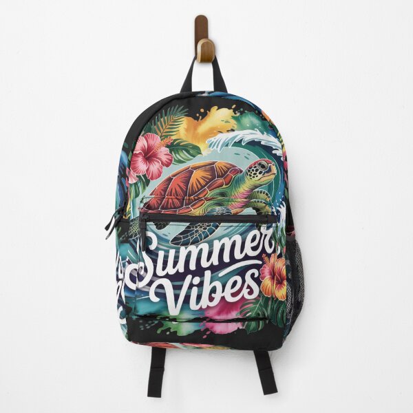 Item preview, Summer Vibes Sea Turtle Shirt, Tropical Beach Graphic Tee with Waves and Flowers, Ocean Lover T-Shirt for Summer Outfits designed and sold by PixelMuse2024.