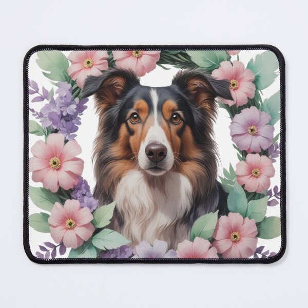 Item preview, Brown Border Collie Dog Portrait designed and sold by WhiskerTales.