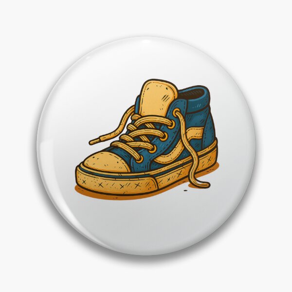 Item preview, Blue High-Top Sneaker – Retro Streetwear Comic Shoe Illustration designed and sold by MasterShiffu.