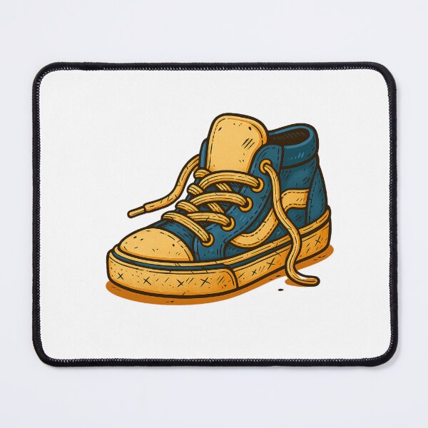 Item preview, Blue High-Top Sneaker – Retro Streetwear Comic Shoe Illustration designed and sold by MasterShiffu.