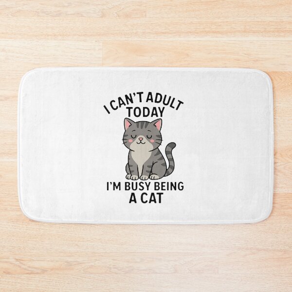 Item preview, I Can’t Adult Today – Lazy Cat Humor Quote designed and sold by FriskySloths.