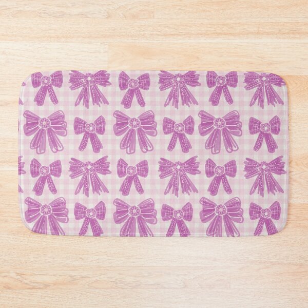 Item preview, Gingham Romantic Bows Pink Pattern designed and sold by Anis Illustration.