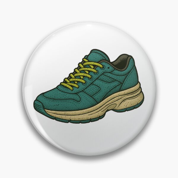 Item preview, Ocean Runner Sneaker – Teal & Neon Retro Running Shoe Illustration designed and sold by MasterShiffu.