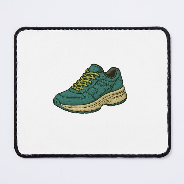 Item preview, Ocean Runner Sneaker – Teal & Neon Retro Running Shoe Illustration designed and sold by MasterShiffu.