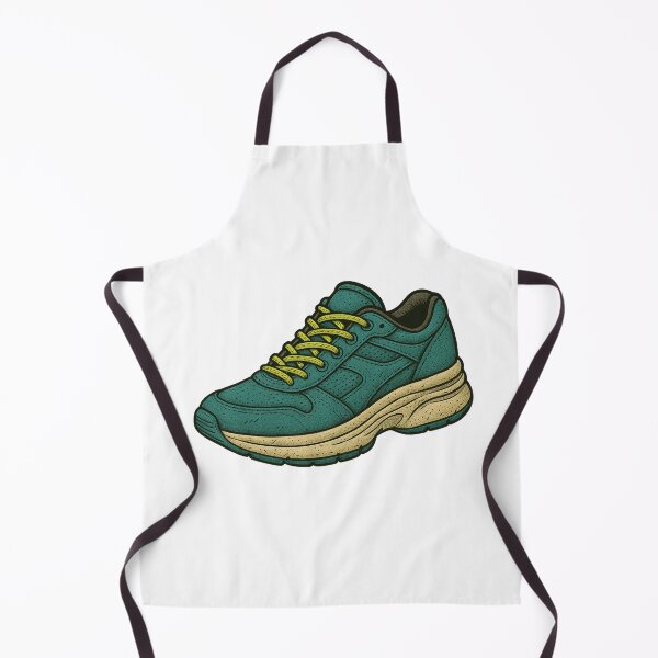 Item preview, Ocean Runner Sneaker – Teal & Neon Retro Running Shoe Illustration designed and sold by MasterShiffu.