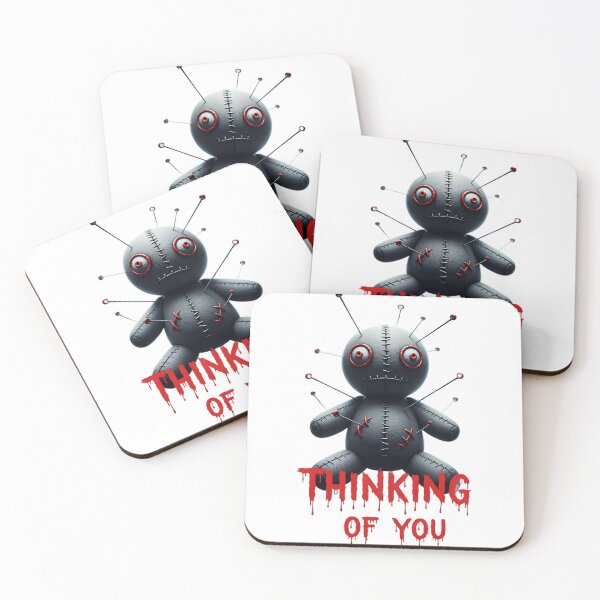 Item preview, Voodoo Doll Gothic T-Shirt – "Thinking of You" Distressed Creepy Art designed and sold by artumbre.