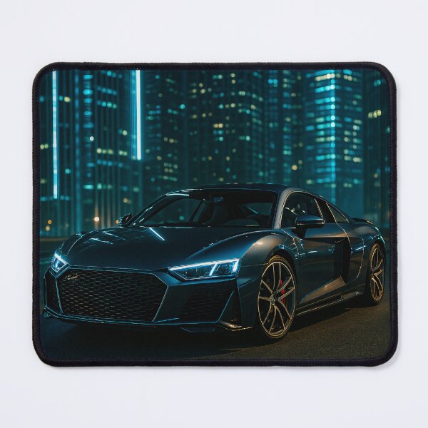 Item preview, Sports Car Shining In Neon Lit Cyberpunk Cityscape designed and sold by RevUpDesign.