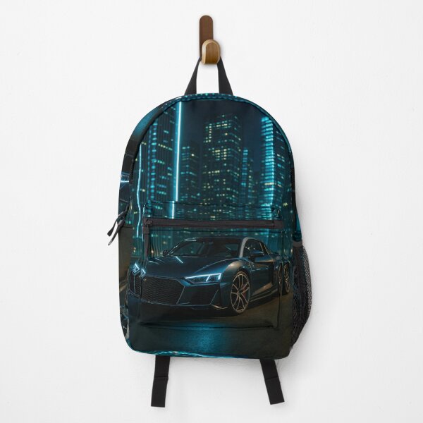 Item preview, Sports Car Shining In Neon Lit Cyberpunk Cityscape designed and sold by RevUpDesign.