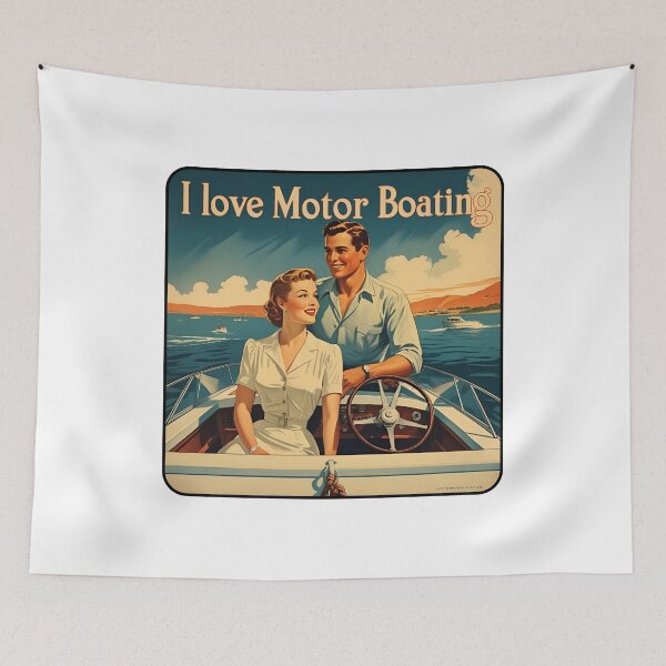 Item preview, I love motor boating.  designed and sold by NicMacTees.