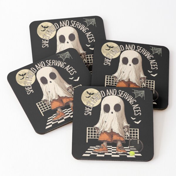 Item preview, Sheet Faced and Serving Aces Funny Tennis Ghost Design designed and sold by MTJ-Mushrooms.