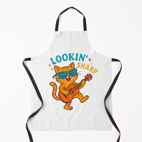 Item preview, Lookin' Sharp – Cool Guitar Cat Funny Pun Design designed and sold by FriskySloths.