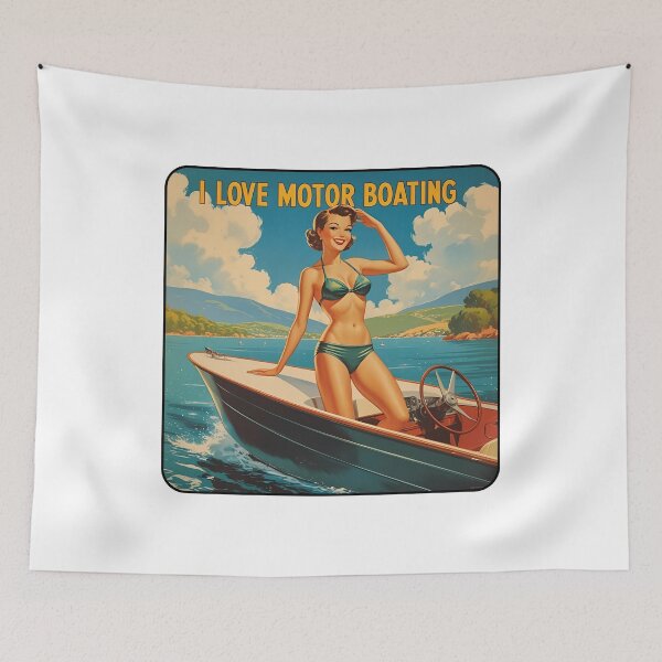 Item preview, I love motor boating.  designed and sold by NicMacTees.
