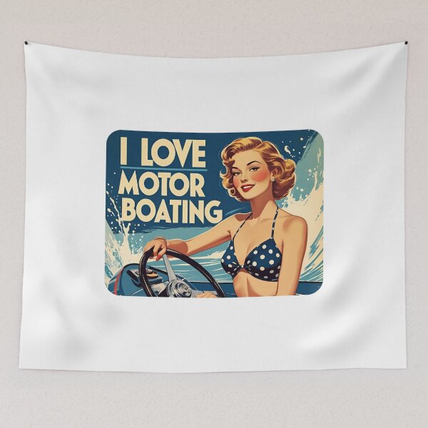 Item preview, I love motor boating.  designed and sold by NicMacTees.