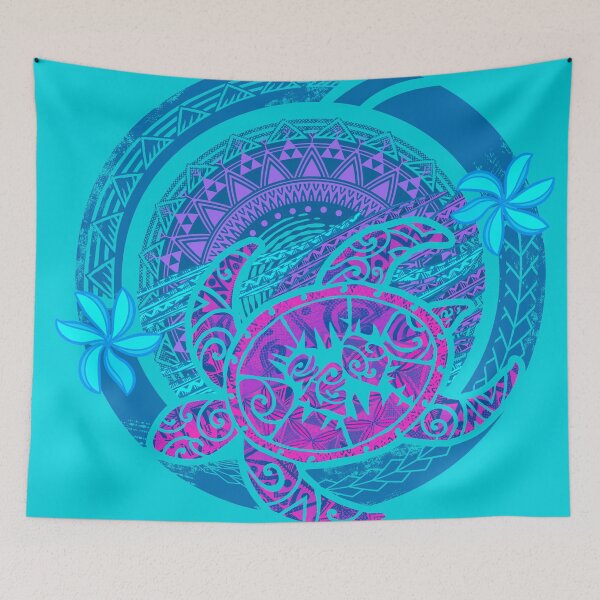 Item preview, Hawaiia - Samoan - Polynesian Tribal Honu Dive Circular Badge designed and sold by sunnthreads.