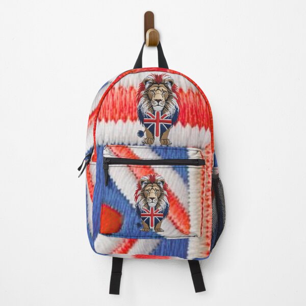Item preview, Embroidered Lion with British Flag Mane and Union Jack Chest designed and sold by ArtDesignTp.