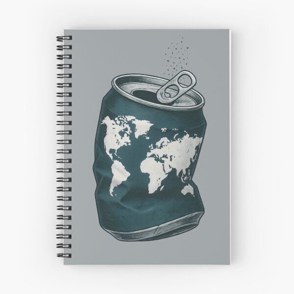 Item preview, Crushed Earth Soda Can – Environmental Statement Art with Global Map Design designed and sold by Shoot-The-Moon.