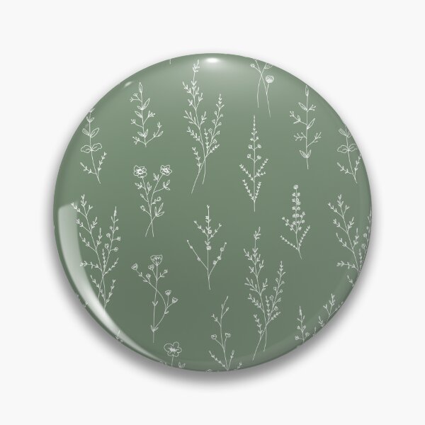 Item preview, New Wildflowers Pattern - Sage Green designed and sold by Anis Illustration.