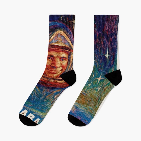 Item preview, Yuri Gagarin Soviet cosmonaut first human in space variation poster#1 designed and sold by Helios Be. Lavsh.