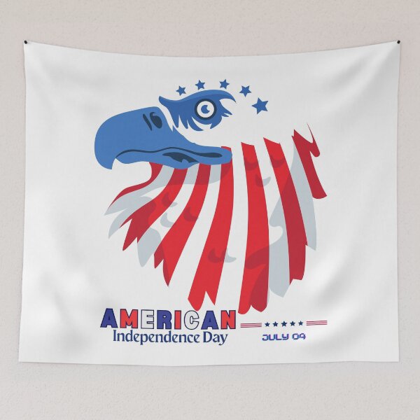 Item preview, Bald Eagle Head with Flag Colors – 4th of July American Independence Day Art designed and sold by SDFsignature.