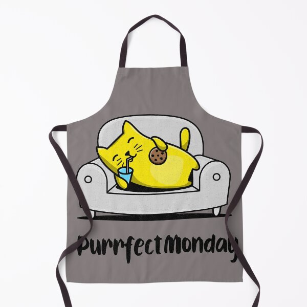 Item preview, Purrfect Monday cat relaxing cats days of the week designed and sold by Tee-Shirt-Topia.