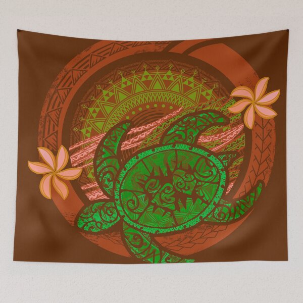 Item preview, Hawaiia - Samoan - Polynesian Green Tribal Honu Dive Circular Badge designed and sold by sunnthreads.