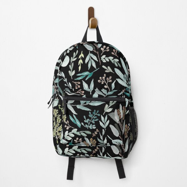 Item preview, Black Eucalyptus Pattern designed and sold by Anis Illustration.